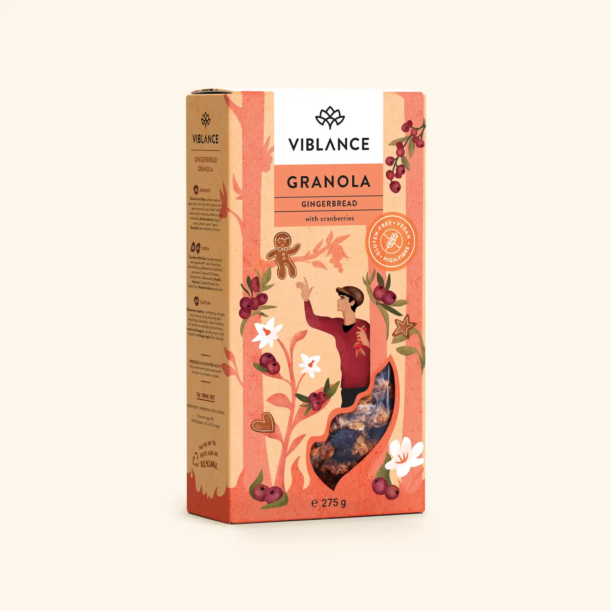 Viblance-Granola-Gingerbread-275g.webp Mézeskalácsos Granola - Image 1