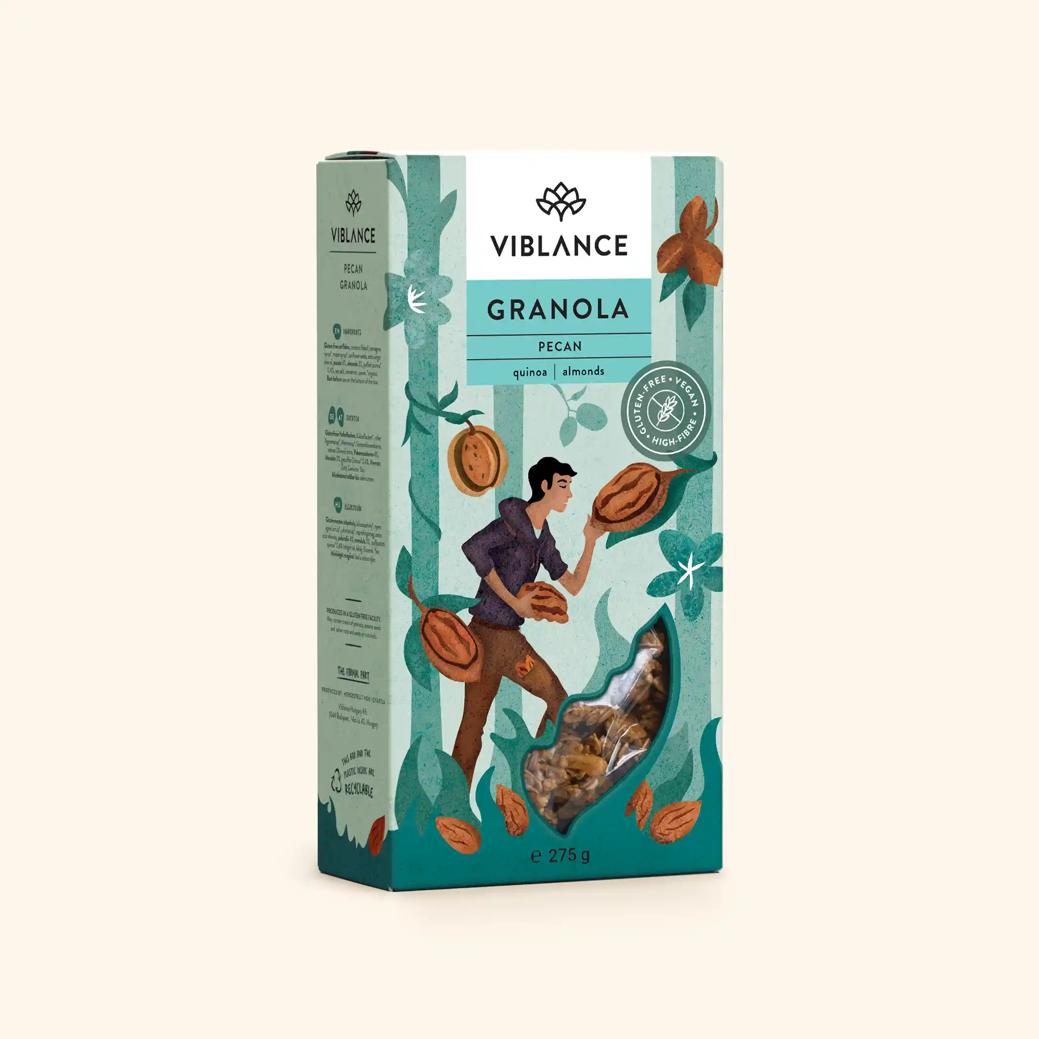 Viblance-Granola-Pecan-275g.webp Pekándiós Granola - Image 1